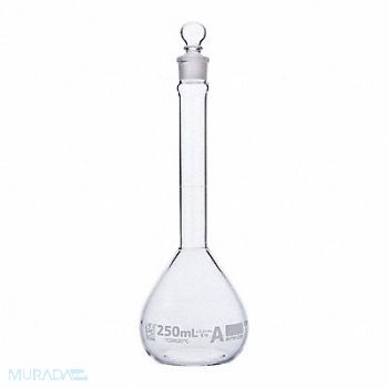 GLOBE SCIENTIFIC Volumetric Flask 8.45 oz 250 mL PK6, 793W36