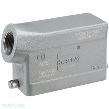 HARTING M25 Rectangular Connector Hood H, 793Y96