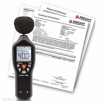 TRIPLETT Noise Meter with NIST Type 2, 794UD9
