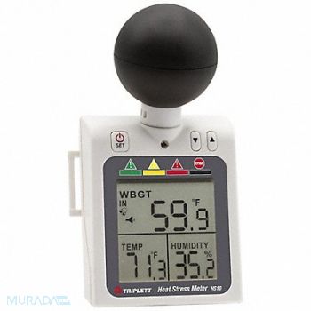 TRIPLETT Heat Index Meter Wet Bulb Globe Plastic, 794UE5