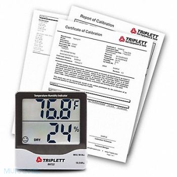 TRIPLETT HYGRO-THERMOMETER WITH NIST, 794UE6