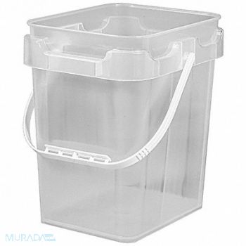 BASCO Bucket Plastic Clear 14-1/2 x9-1/2, 795N67