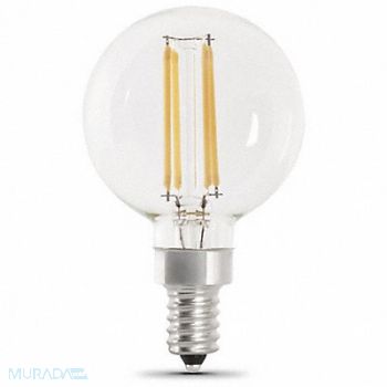 FEIT ELECTRIC LED Bulb G16 1/2 5.5K 500 lm 2700K PK2, 797U76
