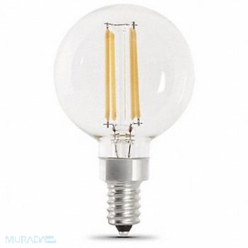 FEIT ELECTRIC LED Bulb G16 1/2 5.5K 500 lm 5000K PK2, 797U77