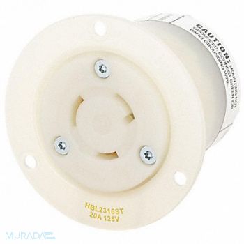 HUBBELL Locking Receptacle, 797VD4
