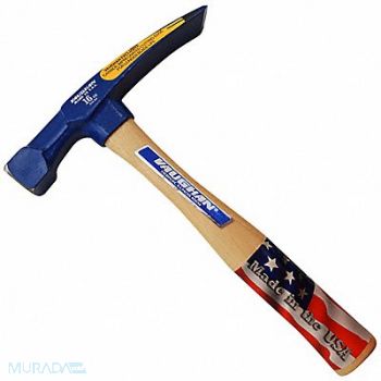 VAUGHAN Bricklayers Hammer 16 oz Wood Handle, 799EG2