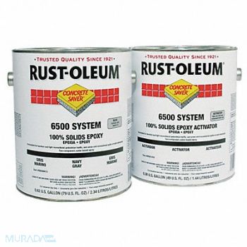 RUST-OLEUM Floor Coating Kit 6500 Navy Gray 1 gal, 7AJ46