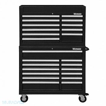 WESTWARD Blk Heavy Duty Tool Chest/Cabinet Combo, 7CY14
