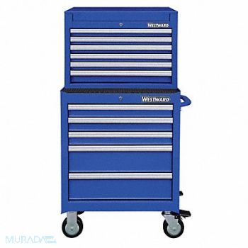 WESTWARD Blue Light Duty Tool Chest/Cabinet Combo, 7CY26