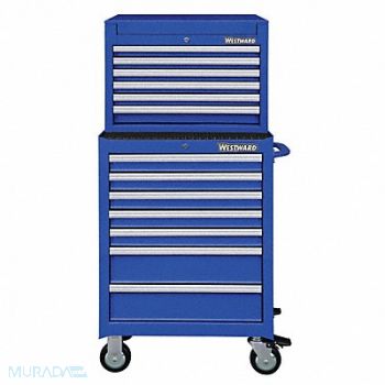 WESTWARD Blue Light Duty Tool Chest/Cabinet Combo, 7CY27