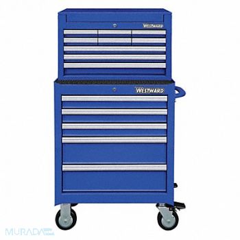 WESTWARD Blue Light Duty Tool Chest/Cabinet Combo, 7CY29