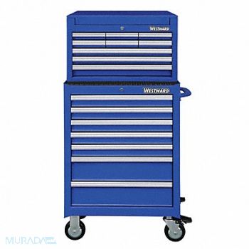 WESTWARD Blue Light Duty Tool Chest/Cabinet Combo, 7CY30