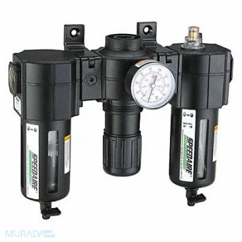 SPEEDAIRE FRL 3 pcs 3/4 NPT 5 micron 142 cfm, 7D739