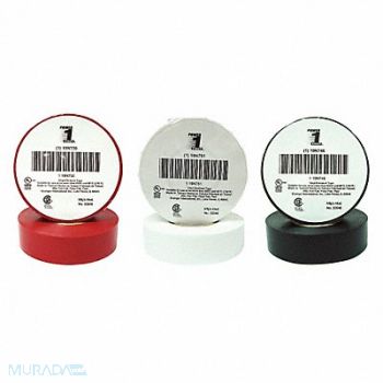 GRAINGER APPROVED Elec Tape 60 ft Lx3/4 W 7 mil Assorted, 7DX34
