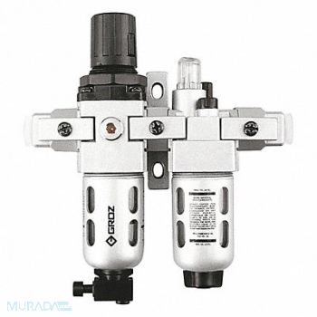 GROZ FRL 2 pcs 1/4 NPT 40 micron 18 cfm, 7DX37