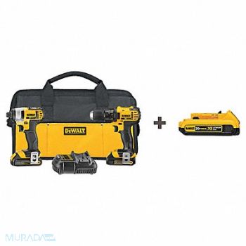 DEWALT Cordless Combo Kit 20.0 V 2 Tools 3 Batt, 7DZ18
