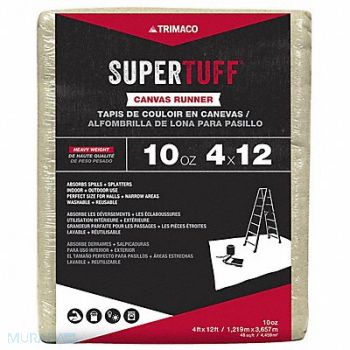 SUPERTUFF Drop Cloth 32 mil Cotton Canvas 12 ft L, 800DE8