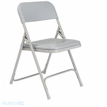 NATIONAL PUBLIC SEATING Folding Chair Plastic Gray PK4, 3KYG7