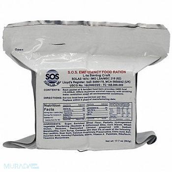 FIRST AID ONLY Emergency Food Ration Packet 17.7 oz, 798CY3