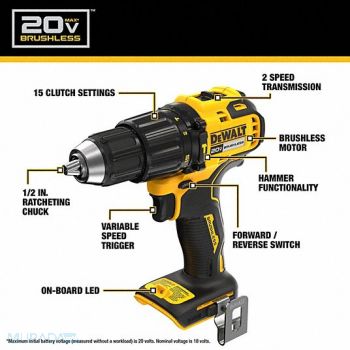 DEWALT Cordless Hammerdrills, 807ND0