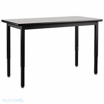 NATIONAL PUBLIC SEATING HPL Grey Table 30x72x22-37, 808WH9
