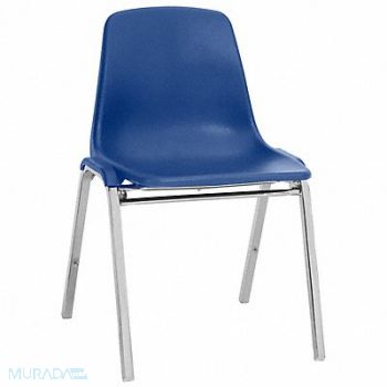 NATIONAL PUBLIC SEATING Shell Stacking Chair Poly Blue PK4, 9LDV6