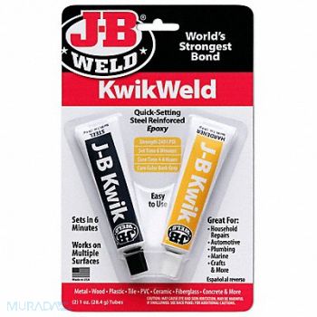 J-B WELD Epoxy Adhesive Tube 1 1 Mix Ratio, 2UV85