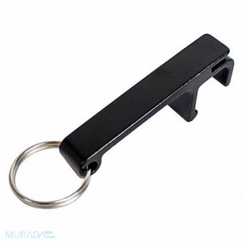 LUCKY LINE PRODUCTS Bottle Opener Split Key Ring Black PK10, 3EGN3