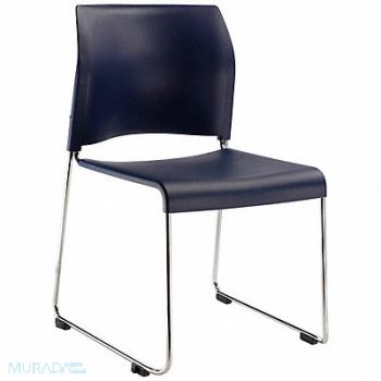 NATIONAL PUBLIC SEATING Stacking Chair Navy Blue Seat 20 in W, 49CV72