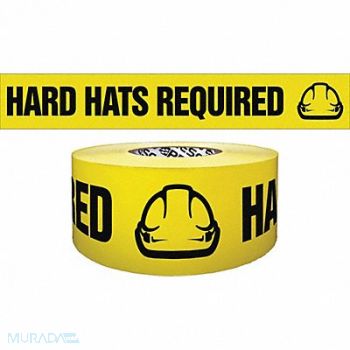 GRAINGER APPROVED Barricade Tape Yellow/Black 1000ft x 3In, 8A569