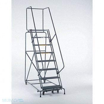 BALLYMORE Safety Rolling Ladder Steel 70 In.H, 8XDD6