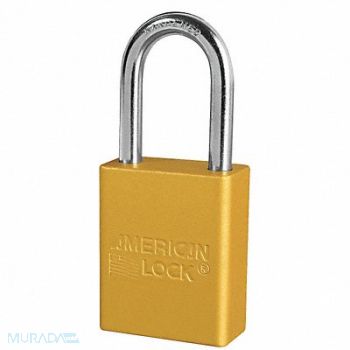 AMERICAN LOCK E7786 Lockout Padlock KA Yellow 1-7/8 H PK6, 8RE13