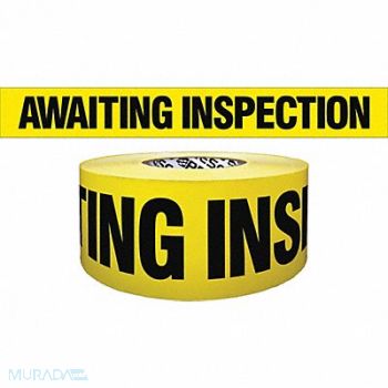 GRAINGER APPROVED Barricade Tape Yellow/Black 1000ft x 3In, 8AFZ3