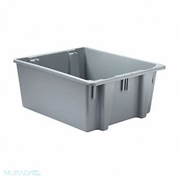 RUBBERMAID COMMERCIAL PRODUCTS Stack and Nest Ctr Gray Solid Plastic, 8AG61