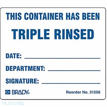 BRADY DOT Label Regulated 2-7/8 W PK100, 8AG82