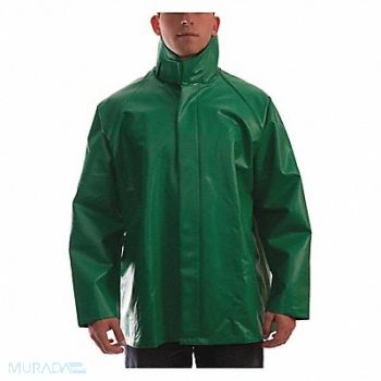 TINGLEY Chemical Splash Jacket PVC Green 2XL, 8AMF3