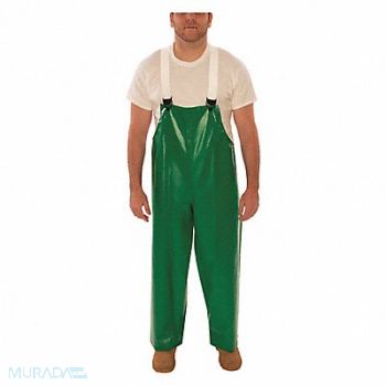 TINGLEY E9131 Flame Resistant Rain Bib Overall Green M, 9WF58