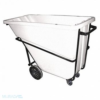 GRAINGER APPROVED Tilt Truck Heavy-Duty 5/8 cu yd. White, 8AN70