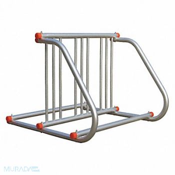 GRAINGER APPROVED Bike Rack 2-Sided 6-Bike 39-1/2 in Slvr, 8AN88