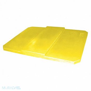 GRAINGER APPROVED Cube Truck Lid Yellow Fits 25 cu ft., 8YDV1