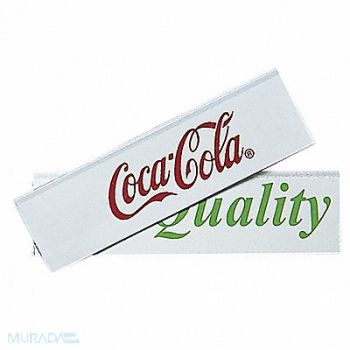 HOL-DEX LblHldr Clear/White Smooth Slide-In PK6, 9UCX4