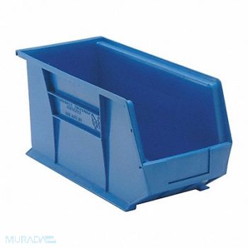 QUANTUM STORAGE SYSTEMS F0610 Hang and Stack Bin Blue PP 9 in, 8C486