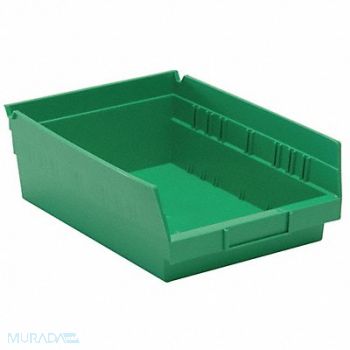 QUANTUM STORAGE SYSTEMS F0615 Shelf Bin Green Polypropylene 4 in, 8C511