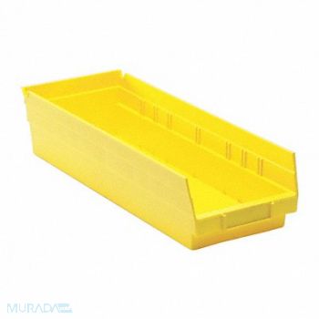 QUANTUM STORAGE SYSTEMS F0618 Shelf Bin Yellow Polypropylene 4 in, 8C758