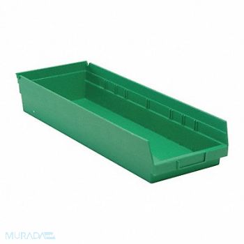 QUANTUM STORAGE SYSTEMS F0623 Shelf Bin Green Polypropylene 4 in, 8C926