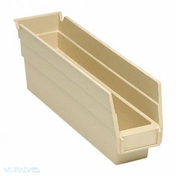 QUANTUM STORAGE SYSTEMS F0612 Shelf Bin Ivory Polypropylene 4 in, 8C966