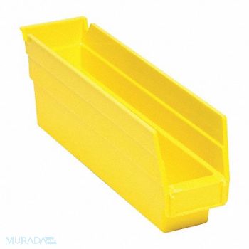 QUANTUM STORAGE SYSTEMS F0612 Shelf Bin Yellow Polypropylene 4 in, 8C967