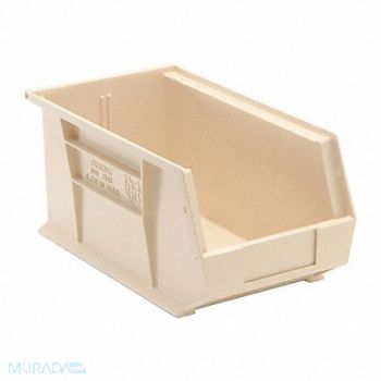 QUANTUM STORAGE SYSTEMS F0605 Hang and Stack Bin Ivory PP 7 in, 8CA77