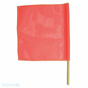 GRAINGER APPROVED Handheld Warning Flag Hi-Vis Orange, 8CA99
