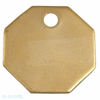 C.H. HANSON Blank Tag Brass 1 1/4in H 1 1/4in W PK25, 8CDJ4